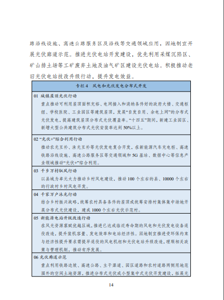 發(fā)改委、能源局等九部委聯(lián)合印發(fā)發(fā)布“十四五”可再生能源規(guī)劃！