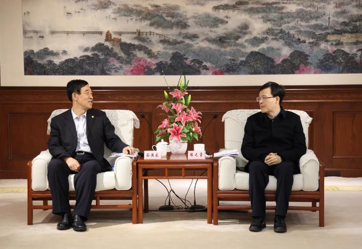 中國能建黨委副書記、總經(jīng)理孫洪水與南京市市長陳之常會談