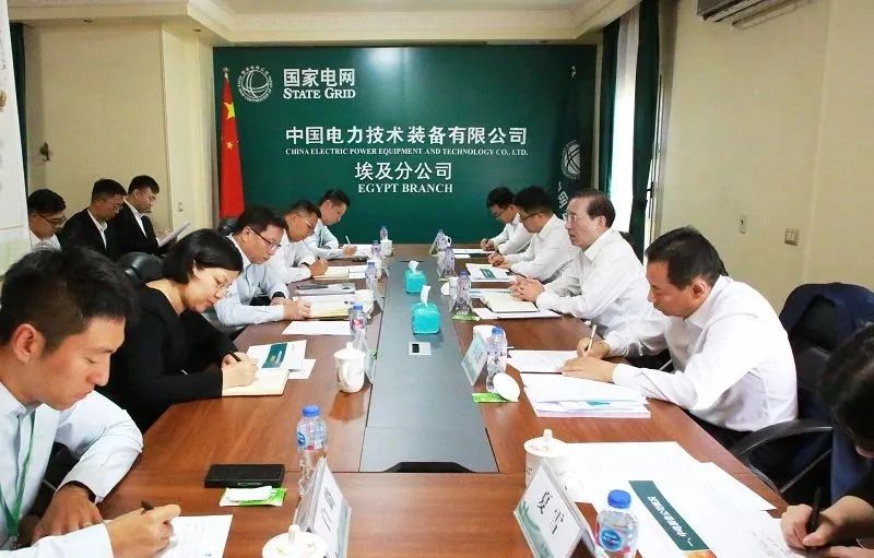 辛保安調(diào)研國(guó)網(wǎng)駐非辦、中電裝備埃及分公司
