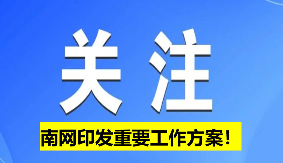 南網(wǎng)印發(fā)重要工作方案！
